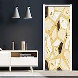 DFKJ Pegatinas de Puerta de Mosaico de mármol Abstracto Pegatinas de Ventana Alá Papel Tapiz Autoadhesivo decoración del hogar Cartel Mural extraíble A1 86x200cm
