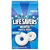 LIFE SAVERS Pep-O-Mint Breath Mint Bulk Hard Candy, Party Size, 44.93 oz Bag