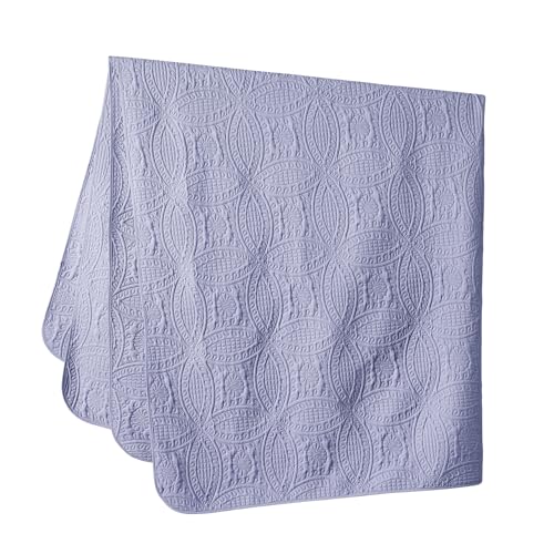 Image of Chezmoi Collection Austin 3-Piece Oversized Bedspread Coverlet Set (Queen, Lavender)