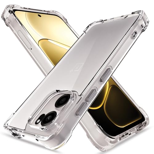 Image of Amazon Basics Back Cover for OnePlus Nord CE 6 5G PC + TPU Clear Transparent Raised Edges Shockproof Protective Phone Bumper Case (Transparent)