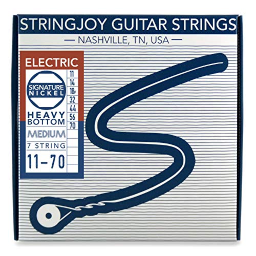 Stringjoy HVY117 7 String Signature Nickel Electric Guitar Strings,
