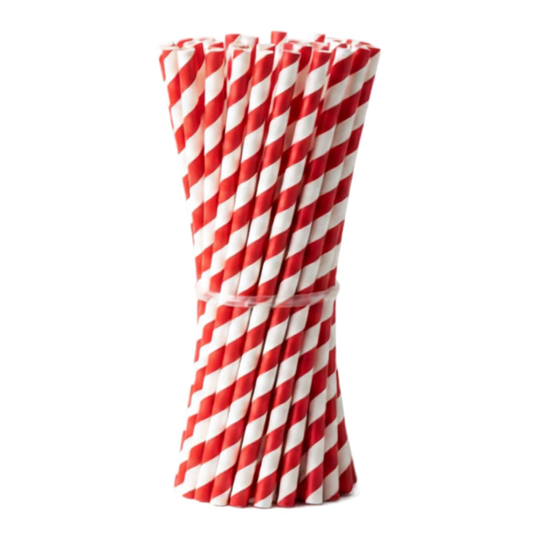 ABENA Paper Straws Pack of 100 | Individually Wrapped Disposable Straws for Drinking | The Drinking Straws Can Be Used As Milkshake Straws, Smoothie Straws, Cocktail Straws and More.