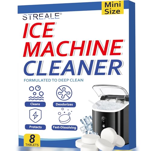 Image of Ice Maker Cleaner and Descaler - Ice maker cleaning tablets mini size, compatible with all major brands, safe and nickel-free descaler, suitable for countertop, portable, and commercial ice makers.