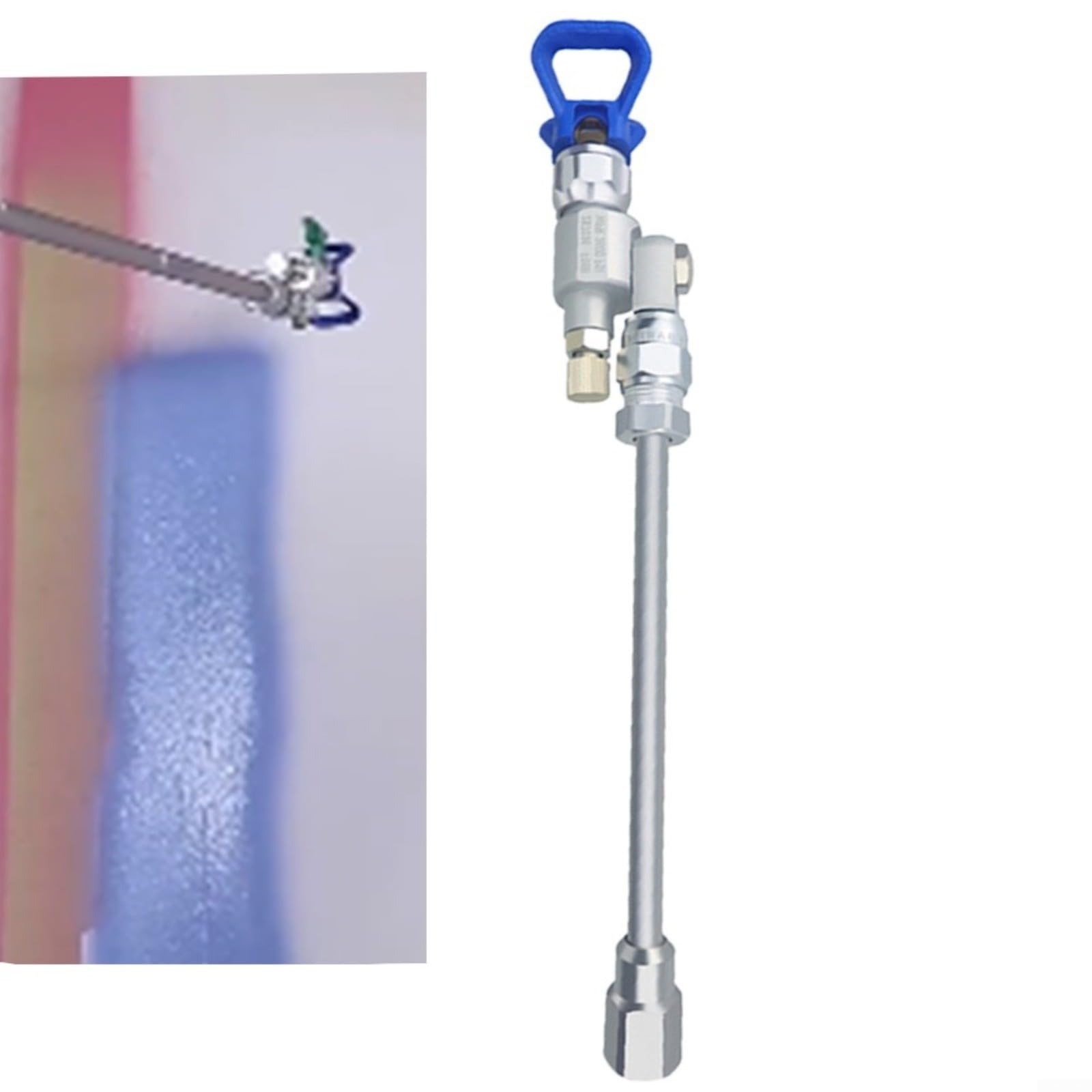 Valve de pulvérisation Airless 287030 avec articulation pivotante et fonction anti-salive pour pulvérisateurs Airless haute pression, 700-3600 PSI, convient pour filetage 7/8", avec tige d'extension