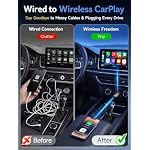 Wireless CarPlay & Android Auto Adapter, Wired to Wireless Car Play Dongle - Image 2