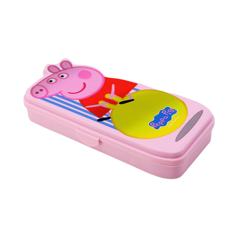 SKi Homeware Plastic Peppa Pig Pencil Box For Kids (Set Of 2