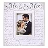 Malden International Designs Silkscreened Corinthians Verse Mr & Mrs Wood Picture Frame, 5×7, Off White