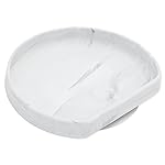 Bumkins Toddler and Baby Suction Plate, Silicone Grip Dish for Babies and Kids, Baby Led Weaning, Children Feeding Supplies, Non Skid Sticky Bottom, Platinum Silicone, Ages 6 Months Up, Marble