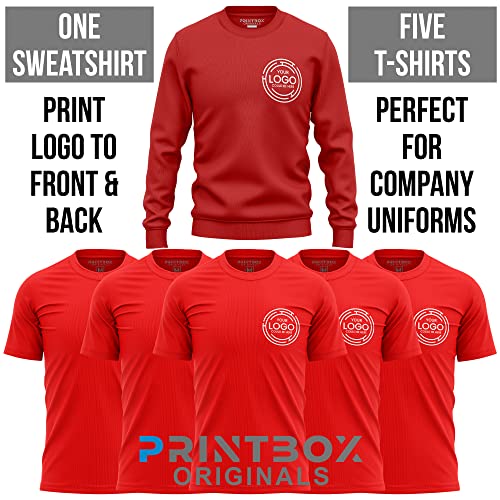 Work Shirts for Men, 5 Pack T-Shirt 1 Sweatshirt, High Visibilty Custom Workwear Uniforms, Custom Shirts Mens Sweater Small Business Company Black4