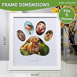 Green Pollywog,5-Opening Paw Print Collage Frame,Paw Print Picture Frame,Dog Frame for Pictures,Dog Mom Frame,Dog Dad Frame,Dog Paw Print Gifts,Pet Memorial Picture Frame,Pawprint Frame Green Pollywog5 Opening Paw Print Collage FramePaw Print Picture FrameDog Frame for PicturesDog Mom FrameDog Dad FrameDog Paw Print GiftsPet Memorial Picture FramePawprint Frame
