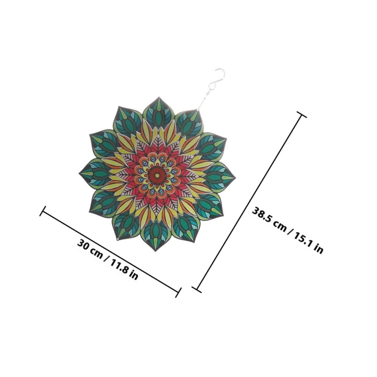 Drehbares Metall Windspiel 3D Edelstahl Anhänger Gartendeko Terrasse Außenbereich Windglocke Rotierend Windbeständig