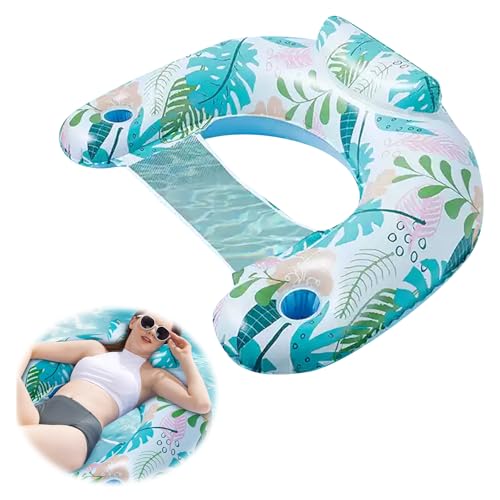 Efymosce Aufblasbares Wasser Pool Luftmatratze, Schwimmbett Wasserhängematte, Schwimmhängematte, Wasser Hängematte mit L...