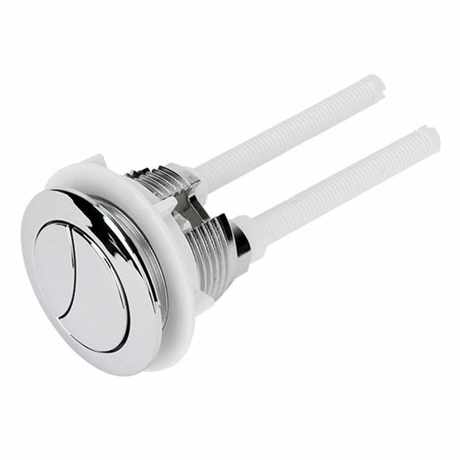 Toilet Flush， 38mm Toilet Button Round Shape Dual Flush Water Tank Buttons Saving Bathroom Accessories Button，Silver