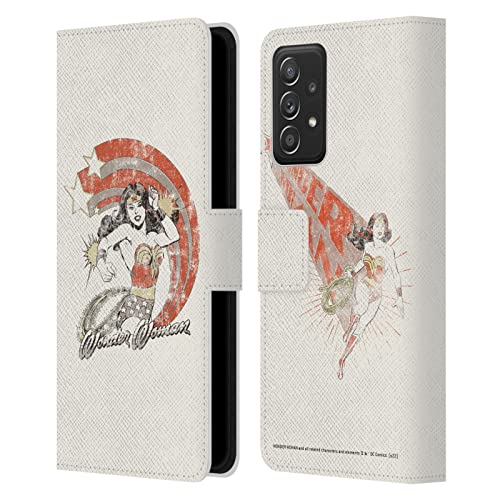 Étui Wonder Woman Samsung A53 5G avec protection intégrale et clapet portefeuille en cuir