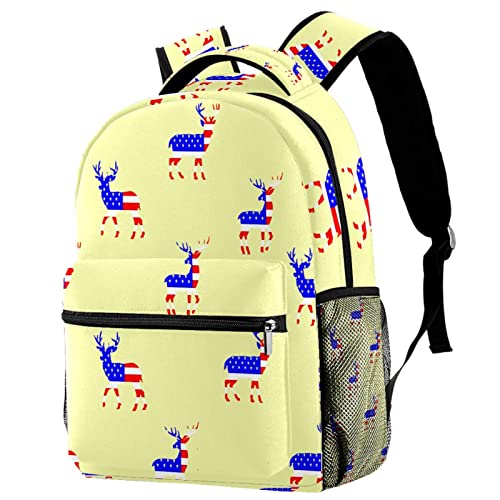 Sac à dos de voyage 29.4x20x40cm cerf pour fille et garçon