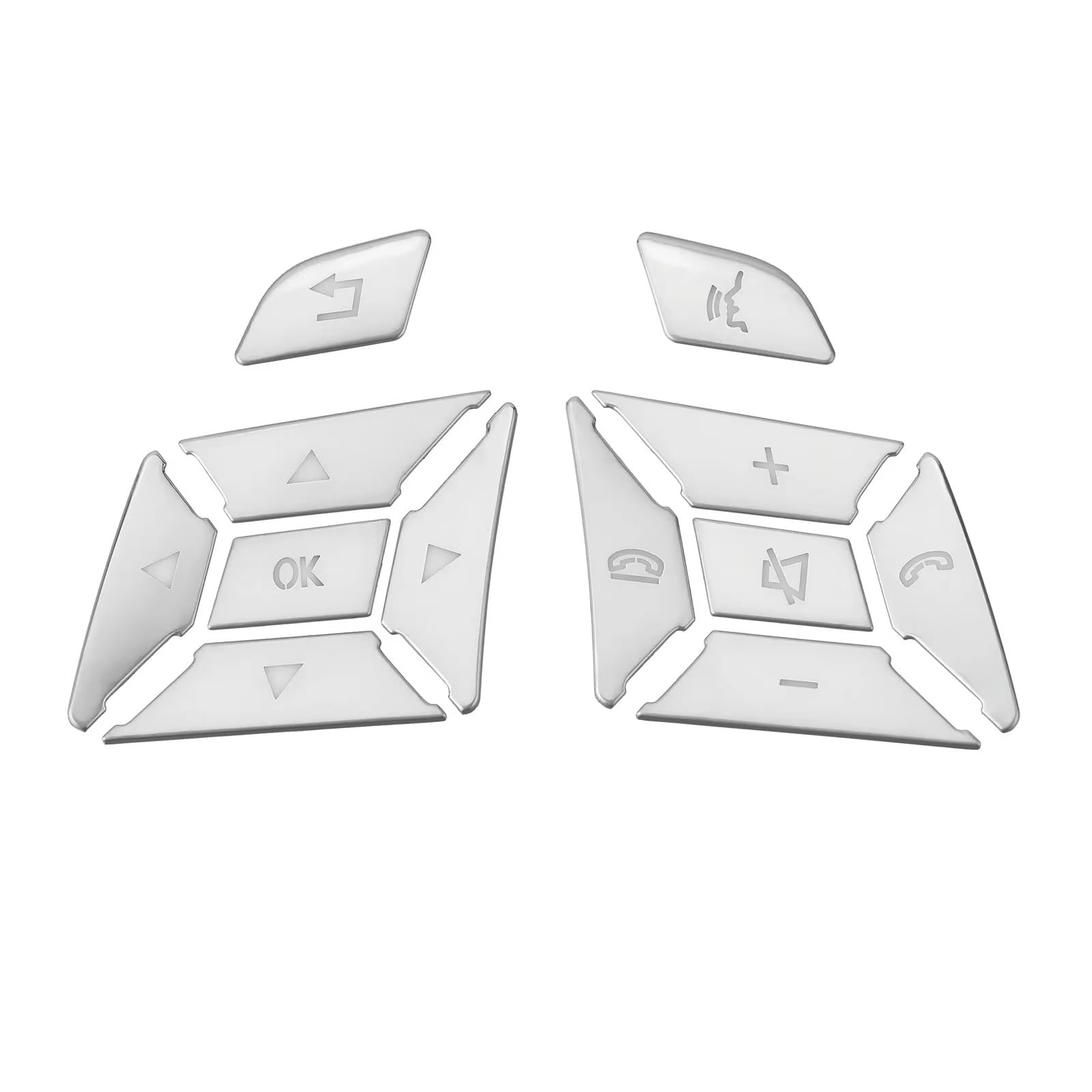 Dashboard Button Stickers Compatible with for Benz for Cla Gla Glk Sl SLK Class for W176 W246 W212 W204 Steering Wheel Button Switch Trim Cover Sticker