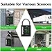 Combination Lock Outdoor eLinkSmart Password Padlock with Key NFC RFID Weatherproof Heavy Duty Padlock for Locker Shed Gate Fence Truck Support Temporary Code Unlock Record