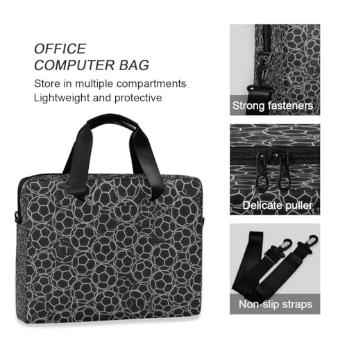 Bolso para portátil senya con patrón de fútbol miniatura 6