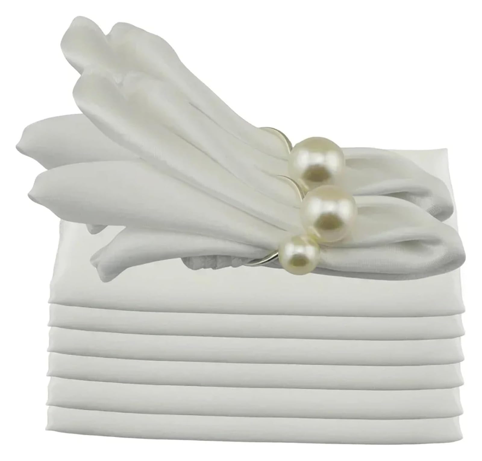 Cotton Table Napkins, Satin Table Napkins 24 Pcs 19x19 Inches Multicolor(Wit)