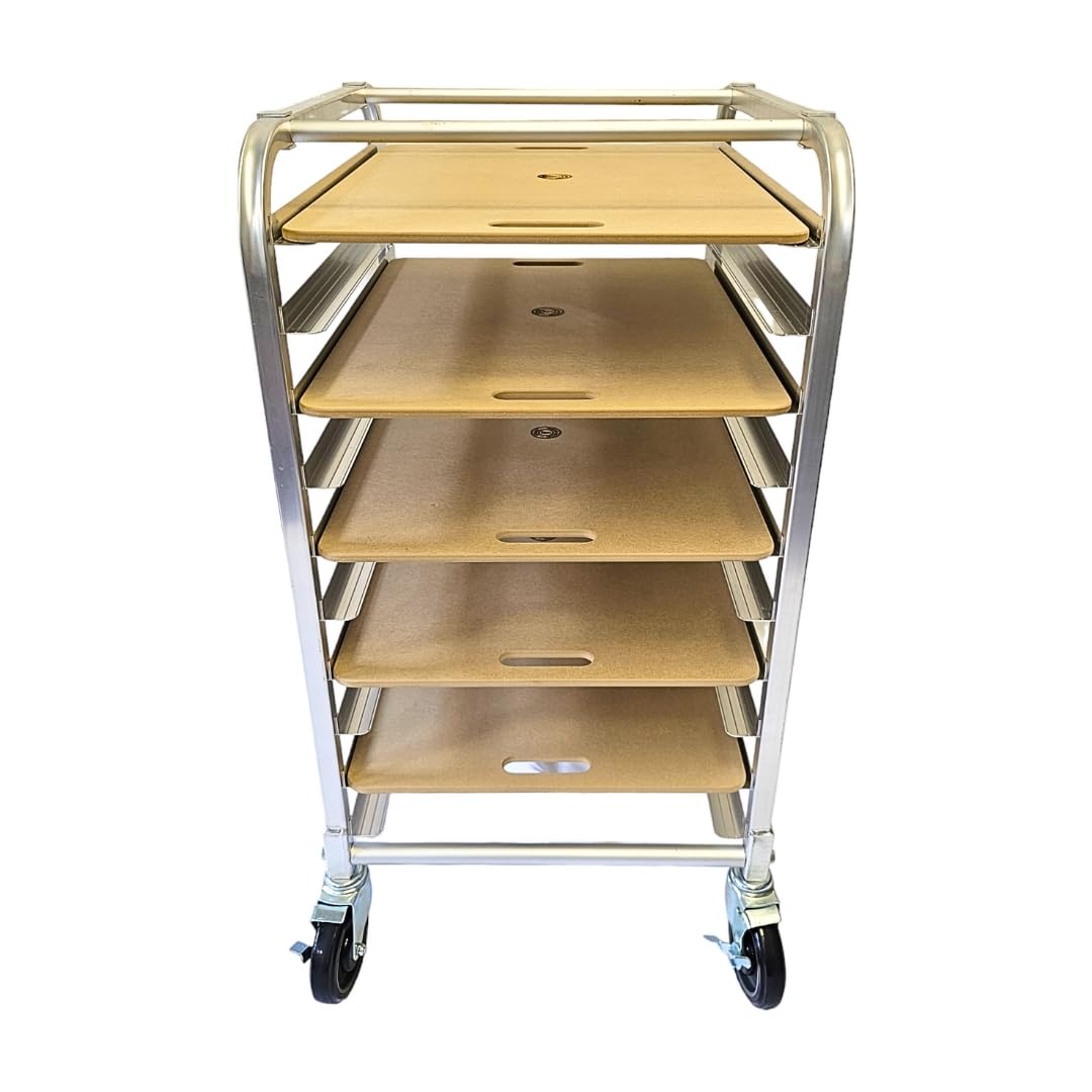 Penguin Pottery - Shelf Utility Ware Cart - Includes 5 Medex Shelves, Wheels and Durable Plastic Cover - Organize Your Ceramic Studio Art Class - Slow Down Drying - Protect Your Work