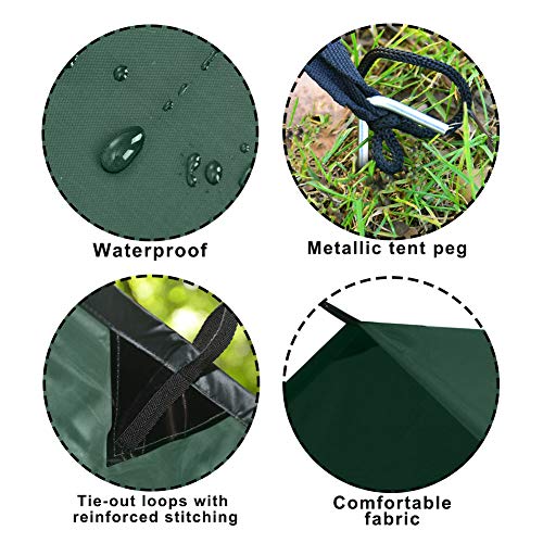 image for KALINCO 10X10FT/10X15FT,Tent Tarp,Picnic Mat Camping Tarp Tent Hammock