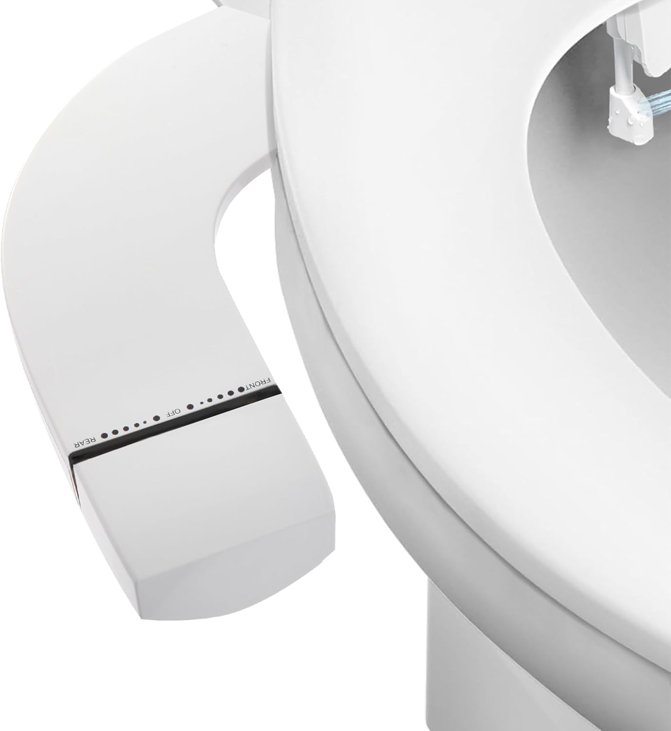 Ultra-Slim Bidet Attachment for Toilet Dual Nozzle Frontal Rear Wash with Self-cleaning Non-Electric Bidet Toilet Seat Attachment with