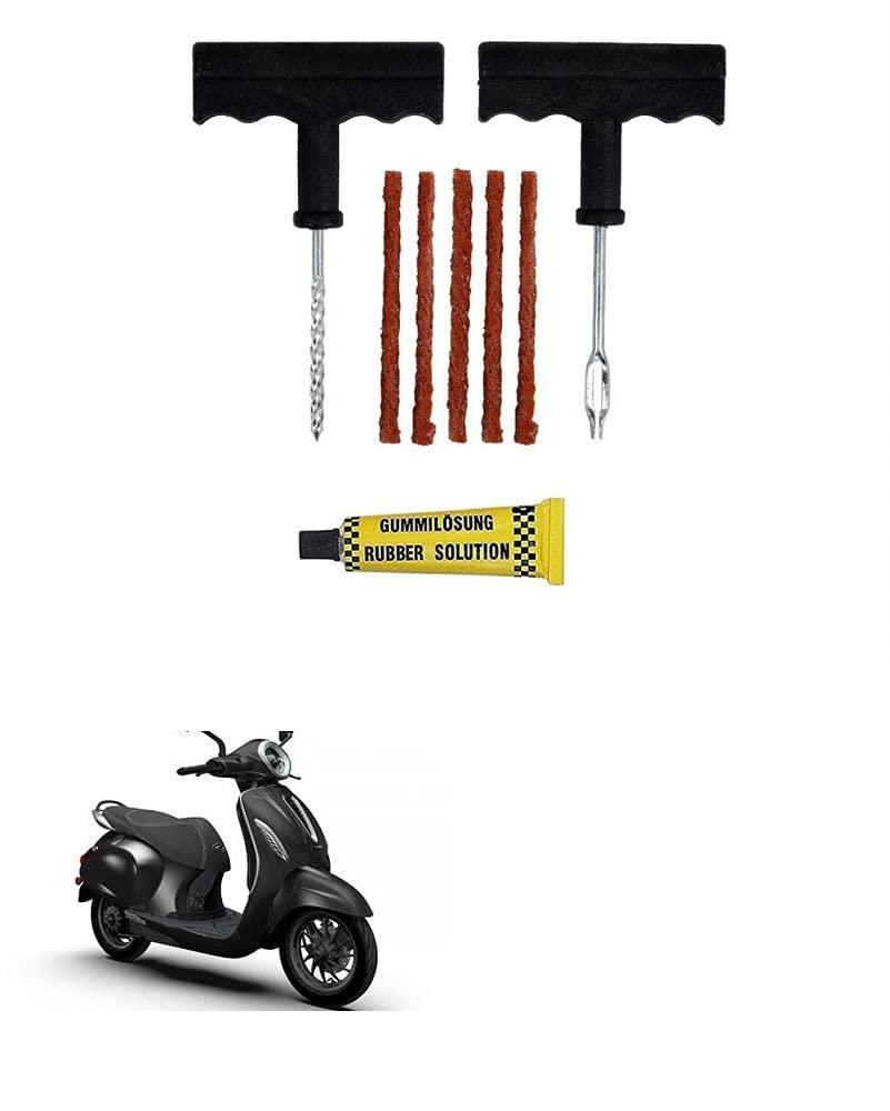 Autoformonix Tubeless Tyre Puncture Repair Kit (T Handle Grips + 5