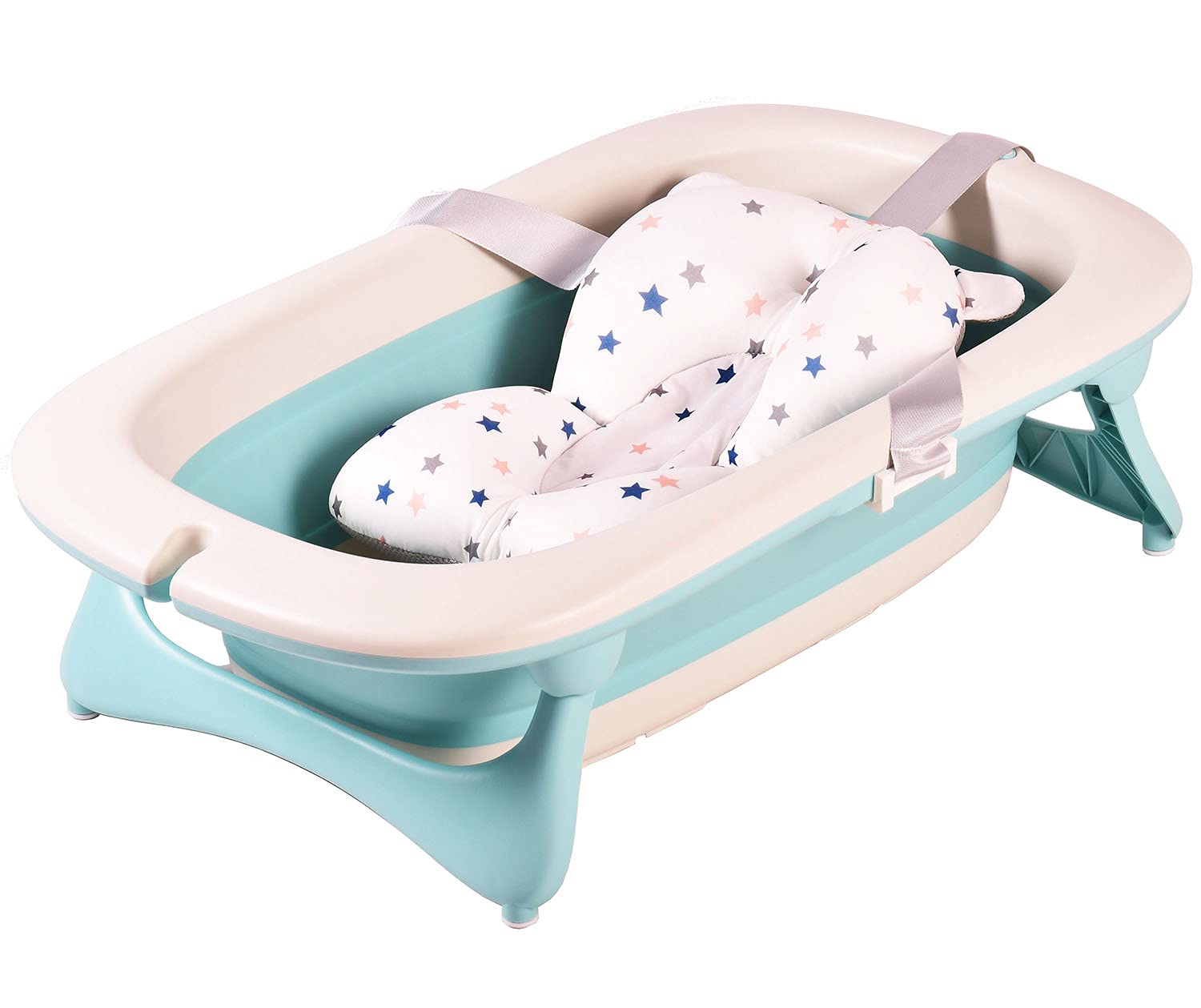 Faltbare Badewanne Bwave mit integriertem Kissen von 0 bis 3 Jahren… (Blau)