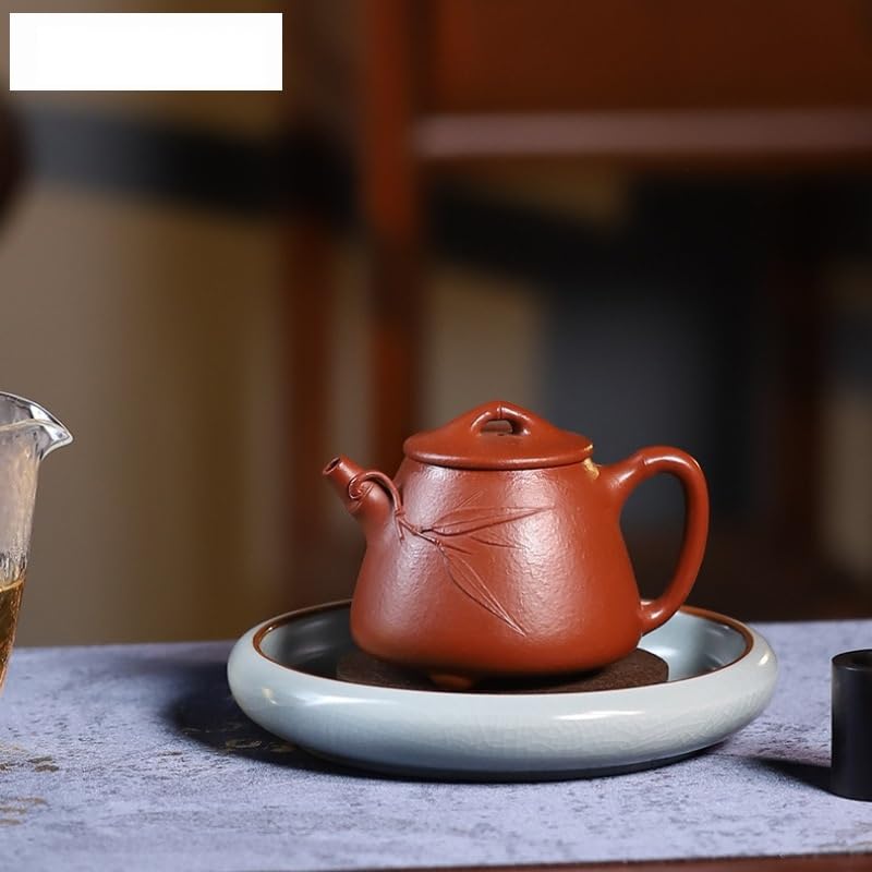 Ceramiczny czajniczek do herbaty i kawy, japoński wzór z fioletowej gliny, ręcznie wykonany, trwały, idealny do domu lub na prezent, eleganckie akcesoria kuchenne