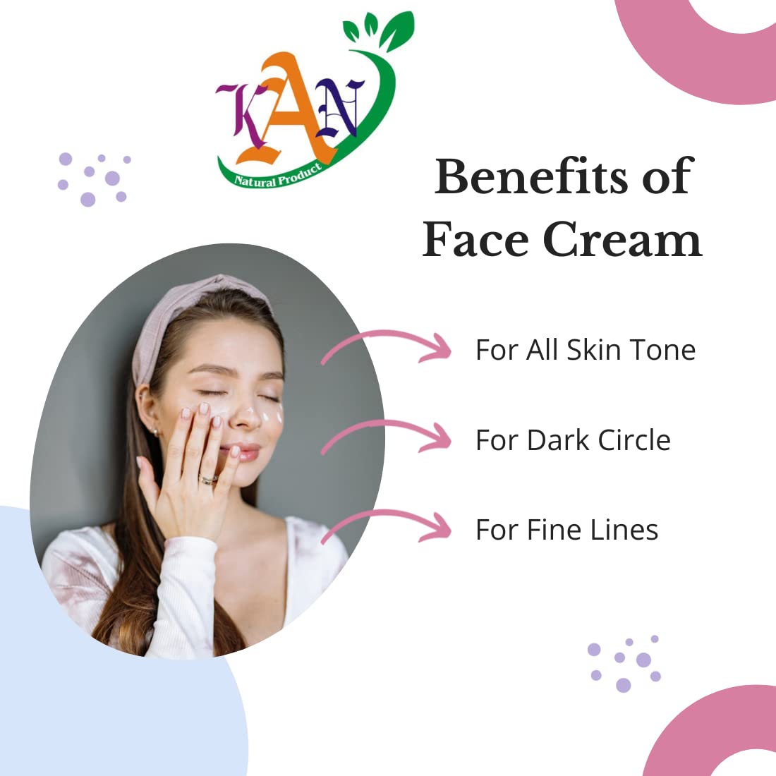 Kan Natural Rice Day and Night Face Cream for Skin Brightening, Dark S