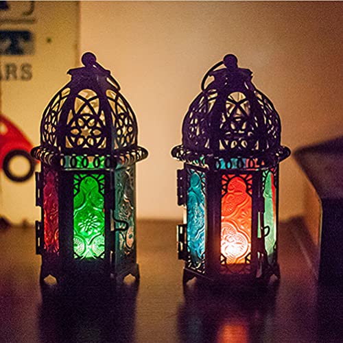 Ledmomo 6.7Inch Moroccan Style Hanging Lantern Moroccan Retro Iron Candle Lantern Metal Moroccan Hanging Lantern For Christmas Haloween Indoor Outdoor Decor #TOP1