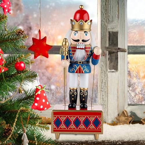 Caja de música de Navidad de madera Cascanueces infantil decoración 4