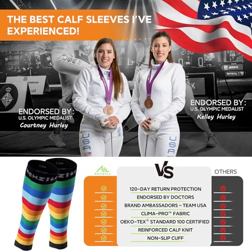 Image of NEWZILL Compression Calf Sleeves (20-30mmHg) for Men & Women - Perfect Option to Our Compression Socks - for Running, Shin Splint, Medical, Travel, Nursing