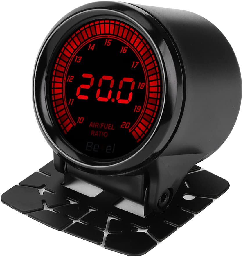 air Fuel Ratio Gauge red afr Gauge wideband Fuel Gauge 52mm Black 7 Color Pointer AirFuel Ratio Gauge Auto Car Instrument Accessory