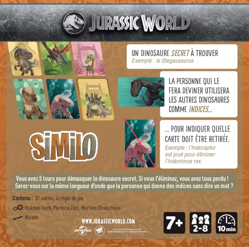 GIGAMIC Similo Jurassic World - Party Game - Cooperative Deduction Game for the Whole Family - From 2 to 8 Players - Ages 7 and Above! - Image 3