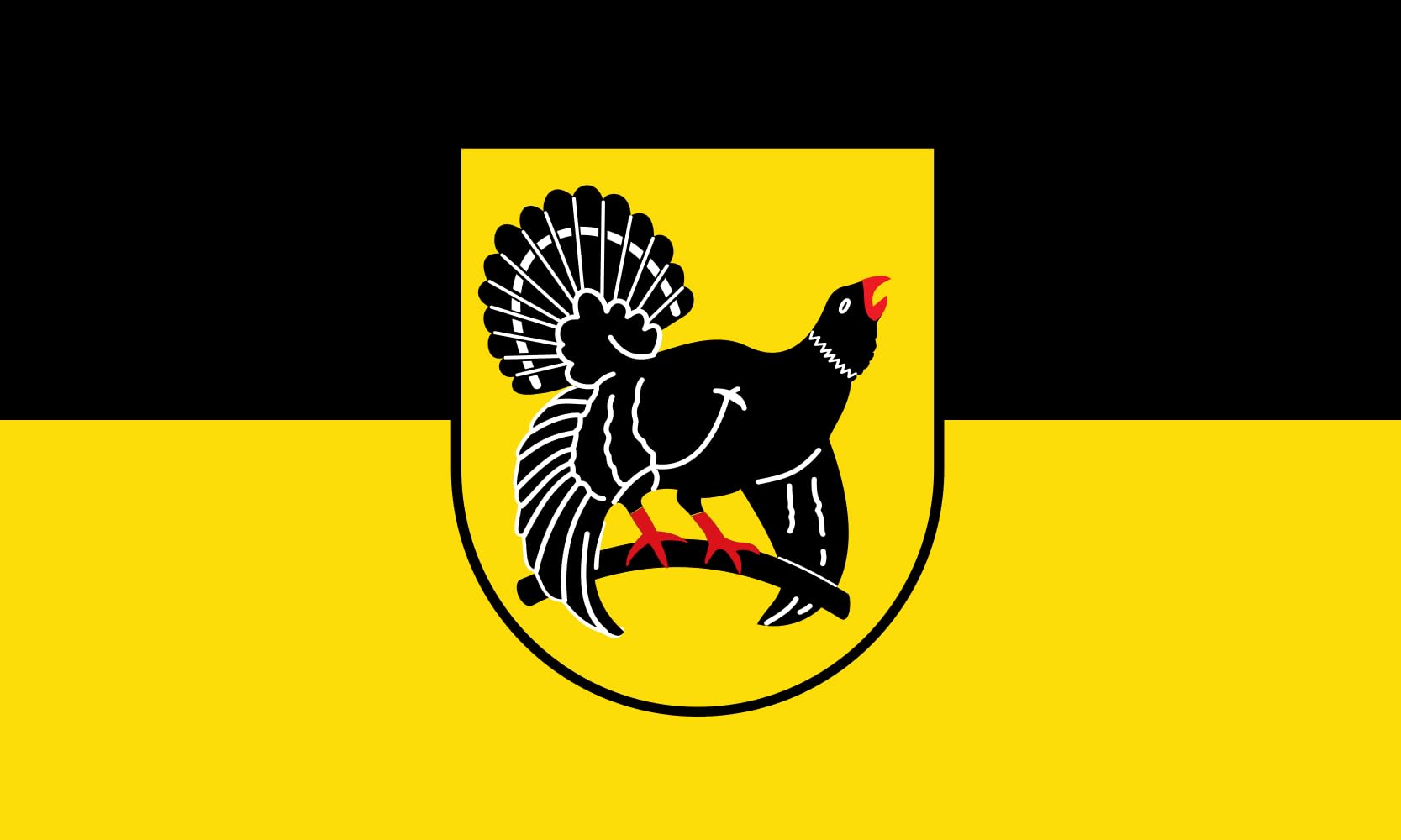 Drapeau Landkreis Freudenstadt grand format pour décoration murale