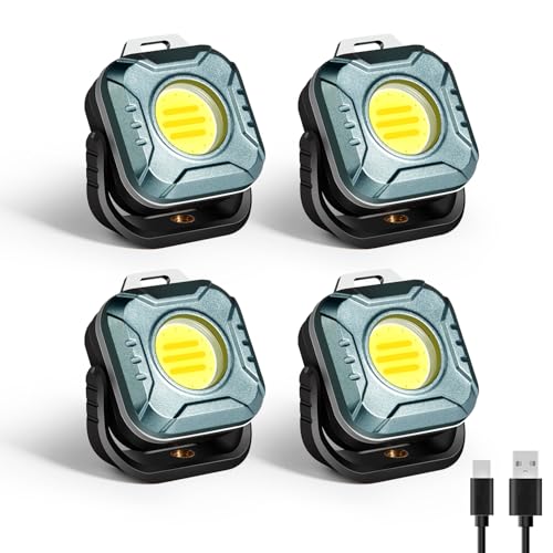 Rechargeable Mini Work Light, 500LM Magnetic LED Lamp 4-Pack