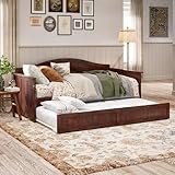AFI Nantucket Twin Wood Daybed with Twin Size Trundle in Walnut
