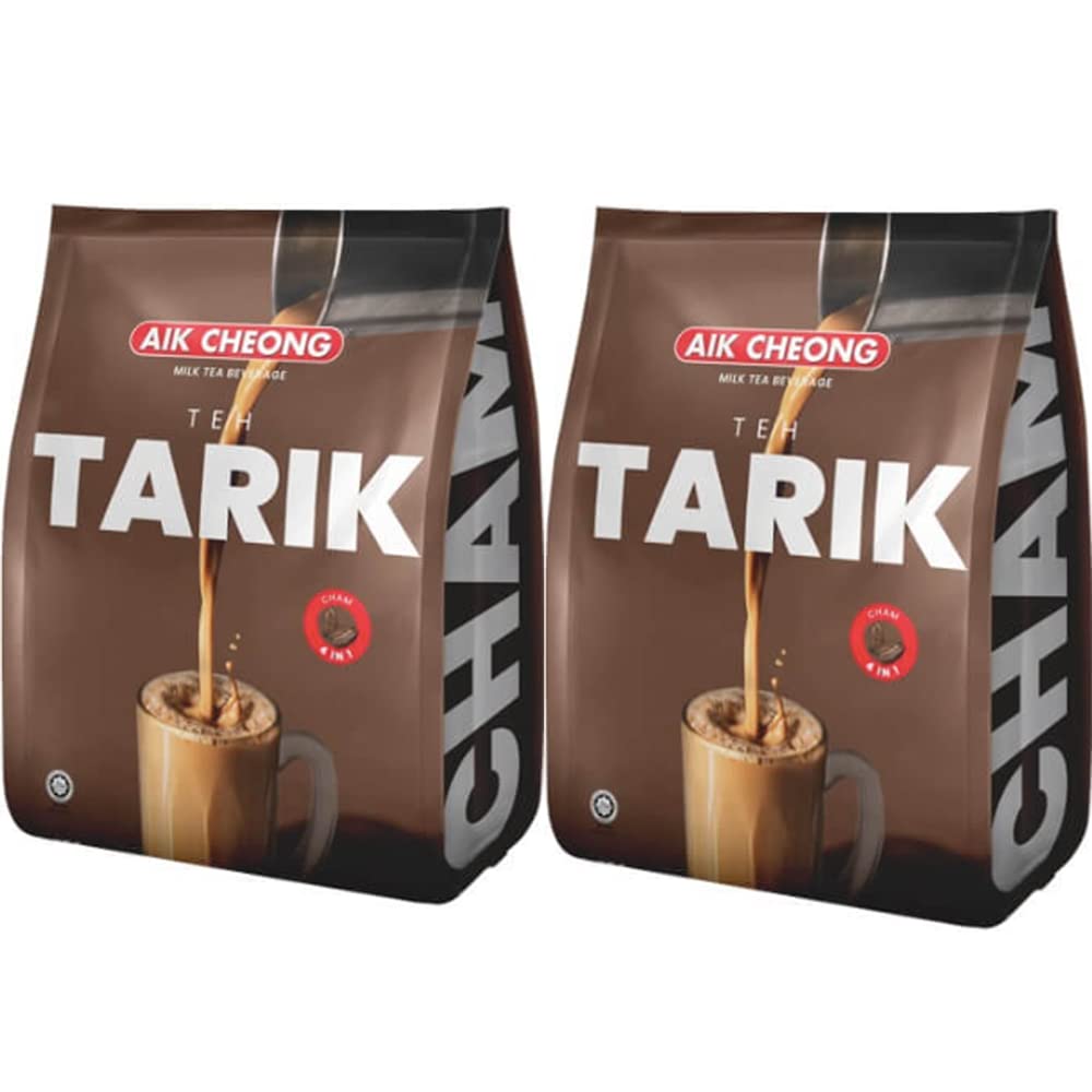Aik Cheong Teh Tarik Combo 4 in 1 Cham (12 sachets x 38g) 456g, Packs of 2, by Food Sanctuary