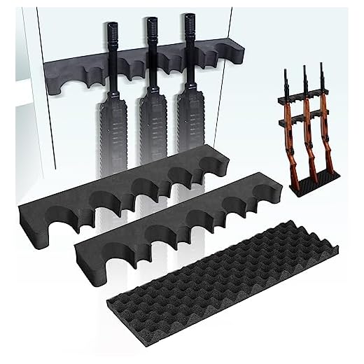 Adoreal 2 Pack Gun Rack for Gun Storage, Gun Safe Accessory for Rifles and Shotguns, Gun Holder in Gun Cabinet, Shotgun Rifle Rest, Foam Material with Magnetic Strip