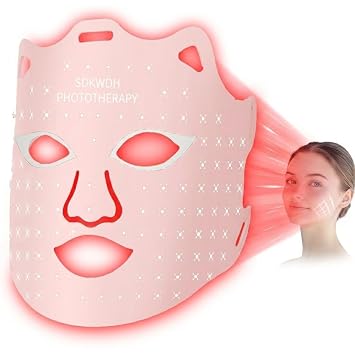 SDKWDH Red Light Therapy for Face, 850nm NIR Mask
