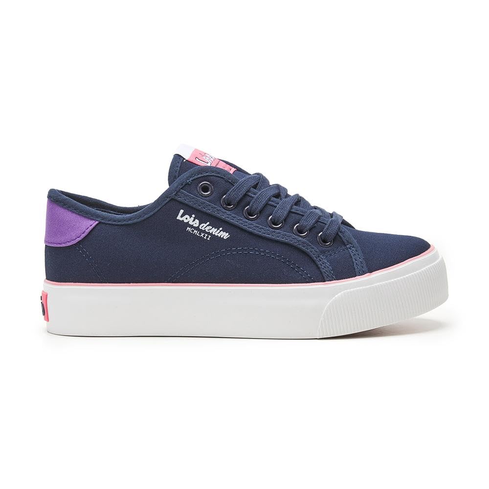 Lois Bamba Plataforma Textil Cordones Mujer