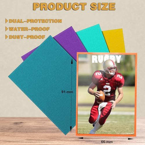 500 Count Card Sleeves Toploaders for Trading Cards, 5 Colors Soft Baseball Card Sleeve for Standard Cards, Fit for MTG, Football Card, Sports Cards,Game Cards - Thumbnail 2