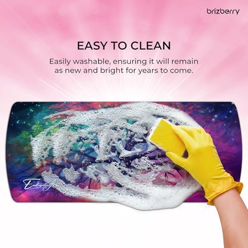 Image of Brizberry Extended Mouse Pad, Desk Mat, 740mm x 310mm x 3mm Large Printed Premium Anti Skid Rubber Base for Desktop Laptop Keyboard (DM Design 8)