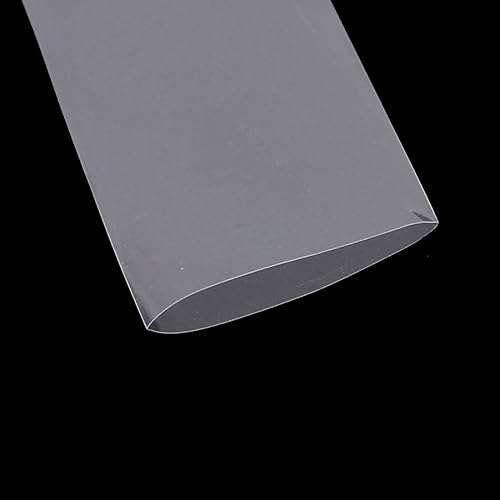 Miniatura 2 de uxcell Tubo termorretráctil de PVC de 1.181 in de ancho plano de 19.7 ft de longitud transparente para batería 1 x 18650