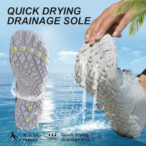 Image of Voyabarefoot Shoes for Women Men 2026 Upgrade Wide Toe Box Barefoot Hiking Sandals,Non-Slip Adjustable Water Shoes for Beach Walking Travel, Comfortable Slip On Walking Shoes