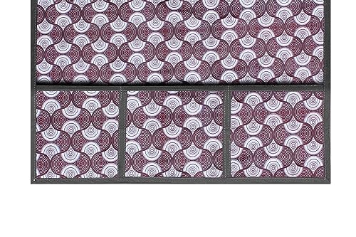Image of The Furnishing Tree Fridge Top Cover Compatible for Samsung RR24C2823S8 /NL, 223 LTR WxL 65x111 in CM Counterchange Pattern Grey