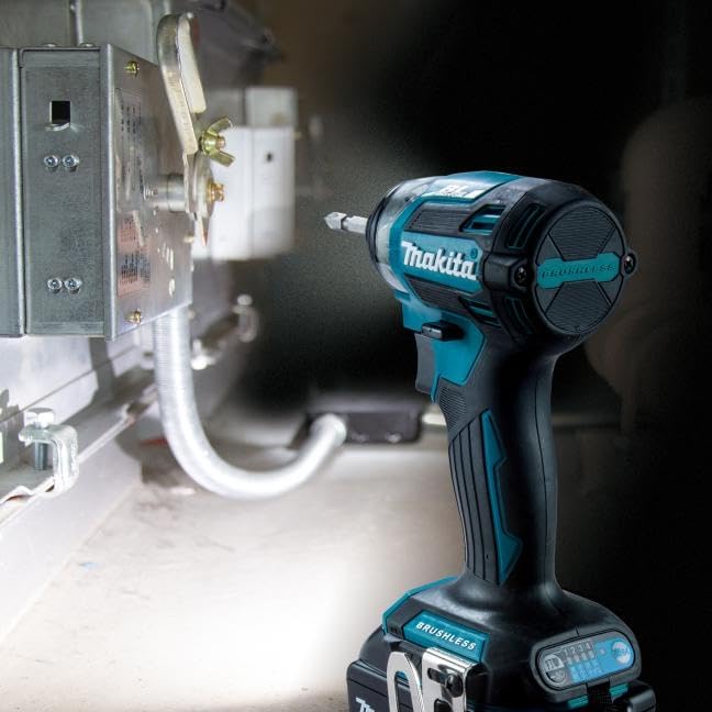 Makita DTD173Z in use in a tight space