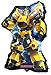 Ballonim Luftballon Bumblebee Transformers - XXL Riesenballon ca. 75 cm - Dekoration zum Geburtstag - Folienballon Happy Birthday Deko