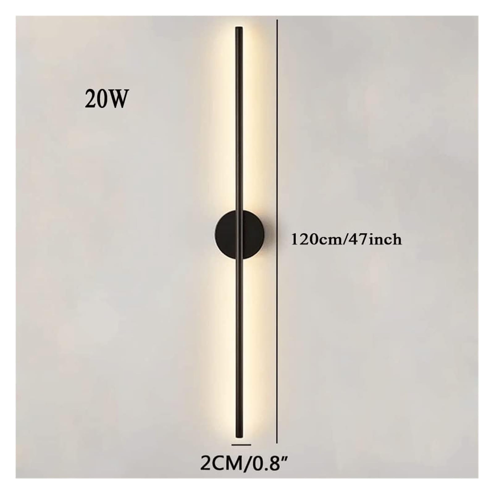 LYGXWJFC Kinkiety Kinkiety Minimalizm Długi pasek Kinkiet Aluminiowy kryty Kinkiet ścienny LED Nocny Astygmatyzm Kinkiet Oprawa ścienna do sypialni Komoda Łazienka Pokój dzienny (Złoto -60
